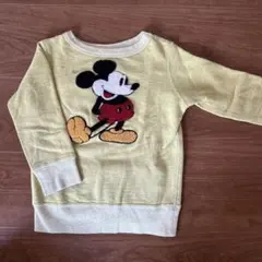 ミッキーマウス刺繍長袖トレーナー