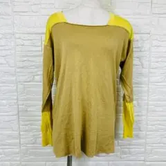 【定価10万/最高級】Cruciani シルク100% バイカラー ニット 42のサムネイル