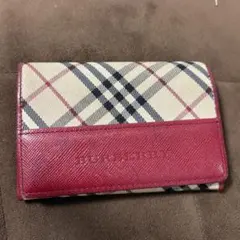 バーバリー　名刺入れ　赤のサムネイル