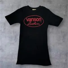 バンソン ワッフルサーマルTシャツ M 黒 オーバルロゴ アメカジ バイカーのサムネイル