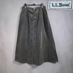 L.L.Bean コーデュロイ ロングスカート オリーブグリーンのサムネイル
