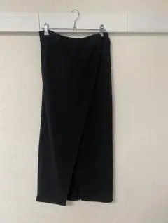 ブラック タイトスカート ラップスタイル