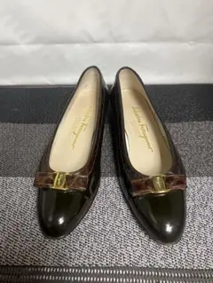 エナメル dark brown フラットシューズ 5.5c Salvatore