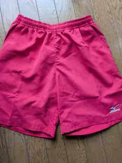 Mizuno 赤 ハーフパンツ 100%ポリエステル