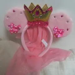 ディズニー　カチューシャ　ミニー　プリンセス　ピンク