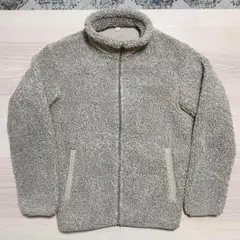 ユニクロ：ボアフリースジャケット【M】ベージュ