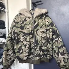 カモフラージュ ファー　ファージャケット　TikTok shop