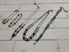 レトロ アクセサリー おまとめ バラモチーフ ロザリオ風ネックレス 他
