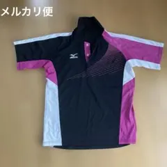 Mizuno 卓球ウェア　スポーツポロシャツ 黒/ピンク/白