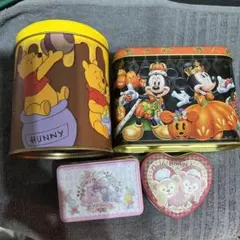 ディズニーランド　空き缶　ぷーさん　とんすけ　バニー　ダフメイ　ハロウィン