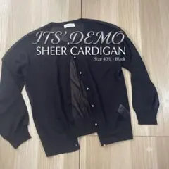 ITS'DEMO イッツデモ シアーカーディガン ブラック 黒 Lサイズ 40のサムネイル