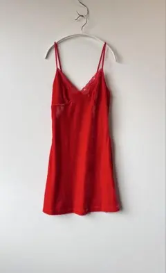 00s ベロア キャミソールドレス レッド hooked itimiのサムネイル