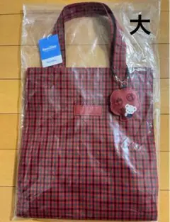 プ*マ様 familiar 赤チェック トートバッグ