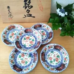 10枚セット 有田焼 古伊万里 色絵 輪花皿 金彩錦唐草 取分け皿 - メルカリ