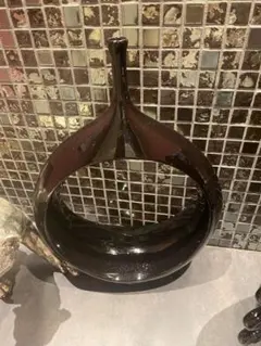 THE CONRAN SHOP 乳白のグラデーションのガラスのフラワーベース