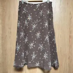 【BRIGITTE】ブリジット　レディース　ひざ丈スカート　9号　茶色　裏地あり