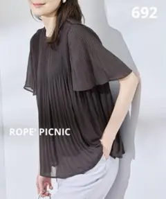 692 ROPE' PICNIC カップ付きプリーツブラウス