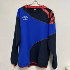 umbro ネイビー/レッド 長袖ピステ　サイズＯ