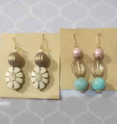 新品◯アンティーク風 ピアス 2点セット