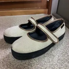 BEAMS BOY Alberola ゴールドラメパンプスバレエシューズのサムネイル
