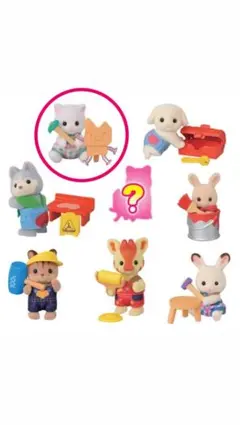 シルバニアファミリー 白い子猫 人形本体