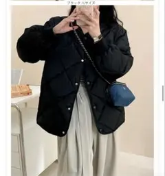 キルティング ジャケット ノーカラー ブラック XL ダークエンジェル