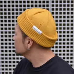 新品　CELEB　2WAYワッチ MUSTARD　ニットキャップ　ビーニー
