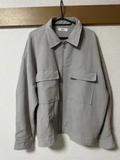 WEGO バックプリント ジップアップ ブルゾン グレー L