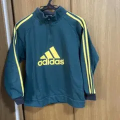 adidas ダークグリーン ジップアップ トレーナー 150