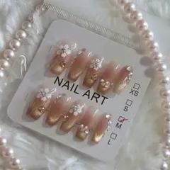 花柄グラデーションネイルチップ Mサイズ