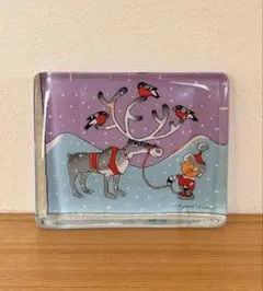 iittala サンタ(クリスマス)ガラスカード "Tonttupoika"