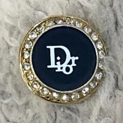 Dior ラウンド型イヤリング クリスタル付き　片耳