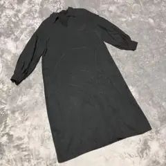 【ジャーナルスタンダード】（M）シャツワンピース マキシ丈 カジュアル 黒