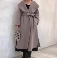 ワイドショールカラーリバーコート