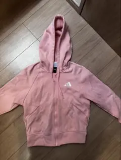 adidas ピンク フード付きパーカー XS
