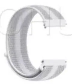 新品★20mm幅 白×灰 ナイロンベルトスマートウォッチ 腕時計 交換用 汎用