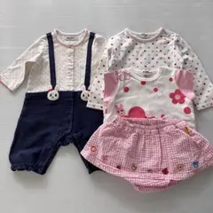 ミキハウス ロンパース　Tシャツ 4点まとめ売り　70