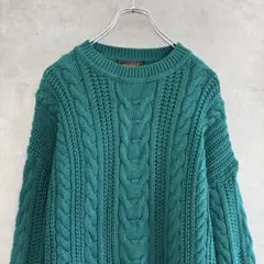 90s Eddie Bauer エディバウアー ニットセーター グリーン L
