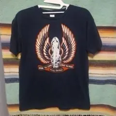 80s　ハーレーダビッドソンTシャツ　スカルウイング　USA製　ヴィンテージ