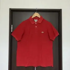 80s ~ 90s LACOSTE ポロシャツ レッド 5 FRANCE製