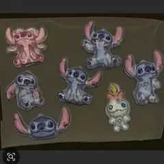 スティッチのボンボンドロップシール初期の正規品　おすそ分け