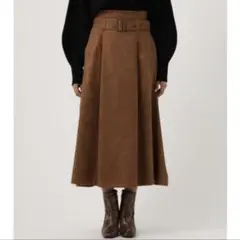 【美品】AZUL BY MOUSSY フレアスカート ロングスカート ベルト付き