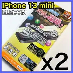 エレコム iPhone13mini ガラスフィルム ゲーミング589