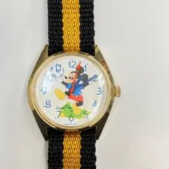 稼働品　希少！ミッキーマウス 手巻き腕時計　Disney Time