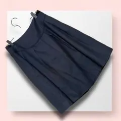 COMME CA ISM☆コムサイズム ネイビーブラック フレアスカート《L》