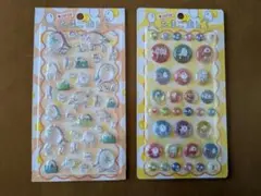 たまごあしシール　ぷっくり　ドロップシール　2種類セット