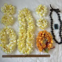 フラダンス用レイセット（黄色・オレンジ）