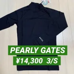 新品■14,300円【パーリーゲイツ】長袖　タートルネック　ウェア 3/S 紺