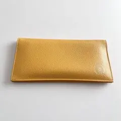 皇居 金運アップ イエロー 黄色 本革 レザー 財布 長財布 菊の紋章