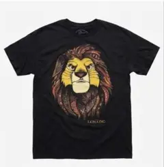 ディズニー ライオンキング シンバ トライバル柄 Tシャツ 黒 XL